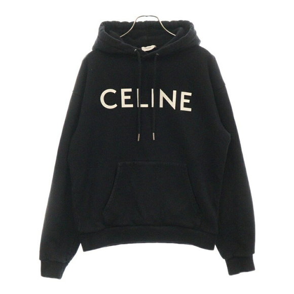 Celine Sapporo Pullover Black Sweatshirt HOODIE - Picture 1 of 6